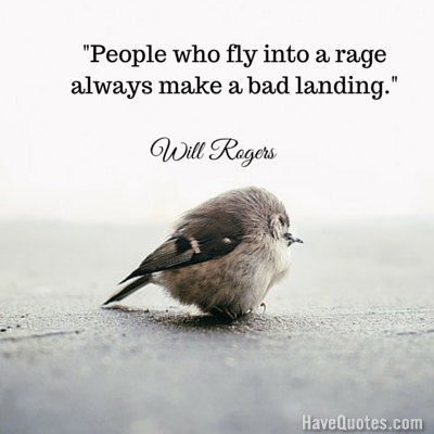 People who fly into a rage always make a bad landing Quote
