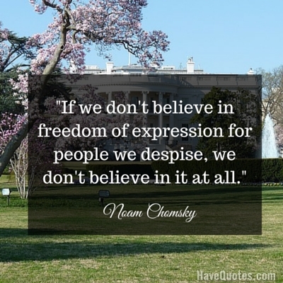 If we dont believe in freedom of expression for people we despise we dont believe in it at all Quote