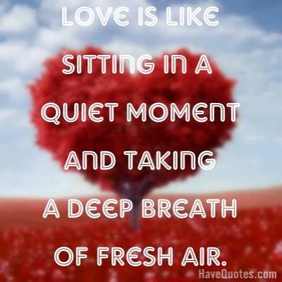 Love is like sitting in a quiet moment Quote - Life Quotes, Love Quotes, Funny  Quotes, and Inspire Quotes at 