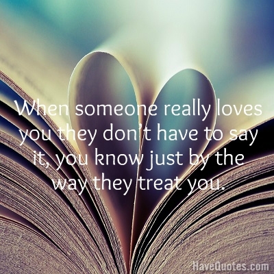When someone really loves you Quote